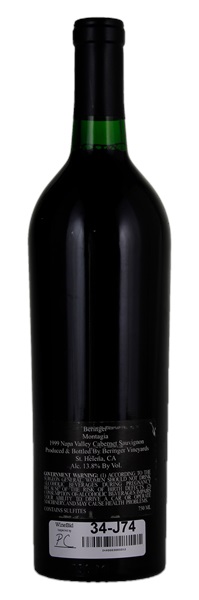 1999 Beringer Montagia Cabernet Sauvignon, 750ml