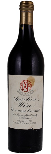 1875 Isaias W. Hellman Cucamonga Vineyard Angelica Wine, 1.0ltr
