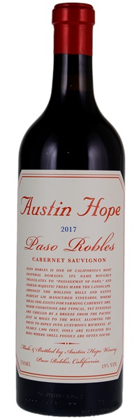 2017 Austin Hope Cabernet Sauvignon, 750ml