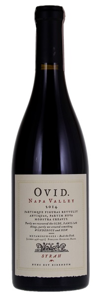 2014 Ovid Winery Syrah, 750ml