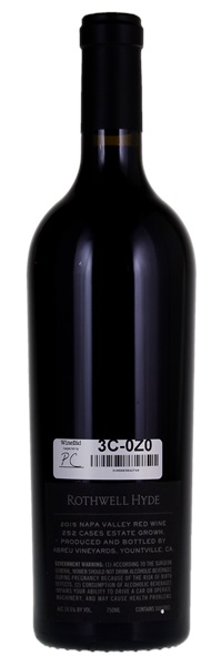 2015 Abreu Rothwell Hyde, 750ml