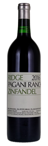 2016 Ridge Pagani Ranch Zinfandel, 750ml