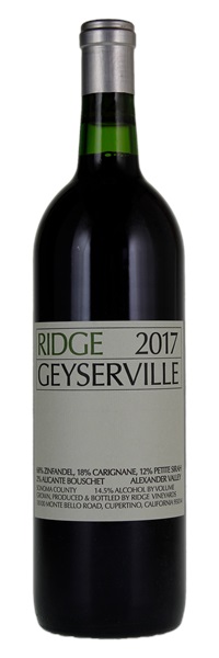2017 Ridge Geyserville, 750ml