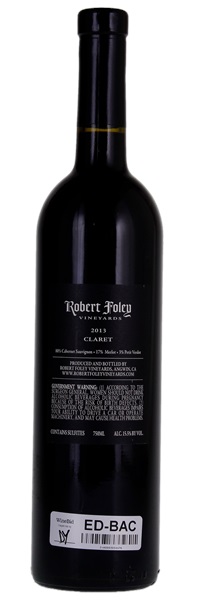 2013 Robert Foley Vineyards Claret, 750ml