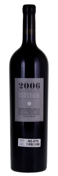 2006 Lillian Winery Blue Label Syrah, 1.5ltr