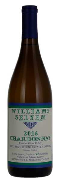 2016 Williams Selyem Lewis MacGregor Estate Vineyard Chardonnay, 750ml