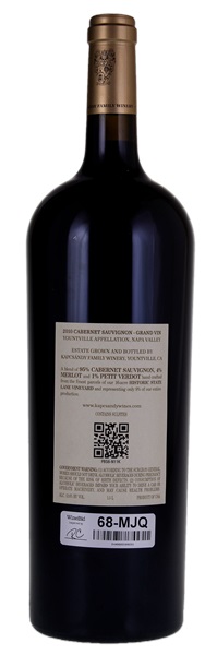 2010 Kapcsandy Family Wines State Lane Vineyard Grand Vin Cabernet Sauvignon, 1.5ltr