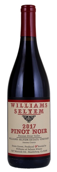 2017 Williams Selyem Williams Selyem Estate Vineyard Pinot Noir, 750ml