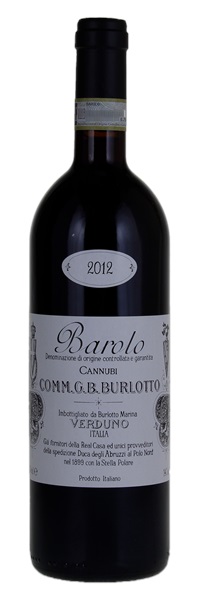 2012 Burlotto Barolo Vigneto Cannubi, 750ml