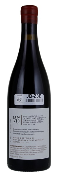 2014 SoCo Barrel Auction Lot # 70 Pinot Noir, 750ml