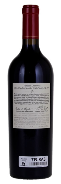 2015 Morlet Family Vineyards Force de la Nature Beckstoffer To Kalon Cabernet Franc, 750ml