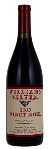 2017 Williams Selyem Sonoma County Pinot Noir, 750ml