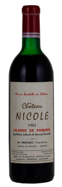 1961 Château Nicole, 750ml