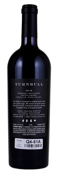 2016 Turnbull Black Label Cabernet Sauvignon, 750ml