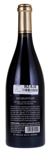 2013 Shafer Vineyards Relentless, 750ml