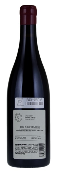 2016 Domaine Berthaut-Gerbet Clos Vougeot, 750ml