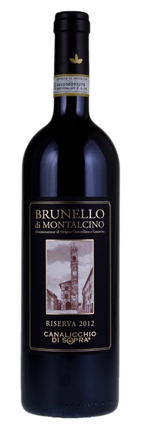 2012 Canalicchio di Sopra Brunello di Montalcino Riserva, 750ml