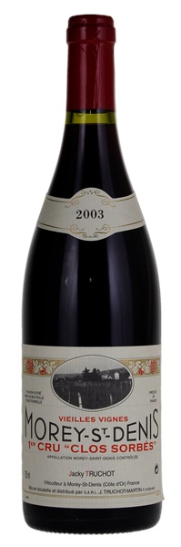 2003 Domaine J. Truchot-Martin Morey-St-Denis Clos Sorbes Vieilles Vignes, 750ml