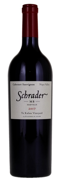 2017 Schrader MB To Kalon Vineyard Cabernet Sauvignon, 750ml