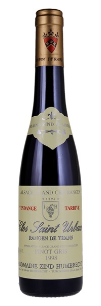 1998 Zind-Humbrecht Pinot Gris Rangen de Thann Clos St. Urbain Vendange Tardive, 375ml
