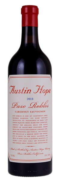 2018 Austin Hope Cabernet Sauvignon, 750ml