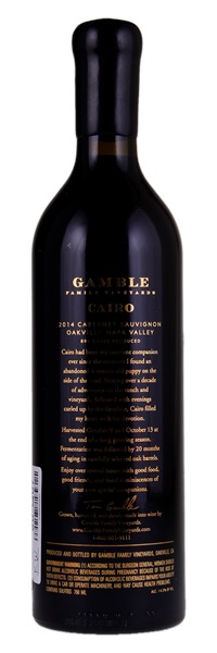 2014 Gamble Family Vineyards Cairo Cabernet Sauvignon, 750ml