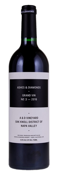 2016 Ashes & Diamonds A&D Vineyard Grand Vin No 3, 750ml