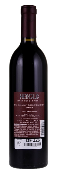 2015 Mark Herold Wines Cabernet Sauvignon (White Label), 750ml