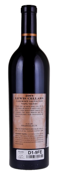 2004 Lewis Cellars Cabernet Sauvignon, 750ml