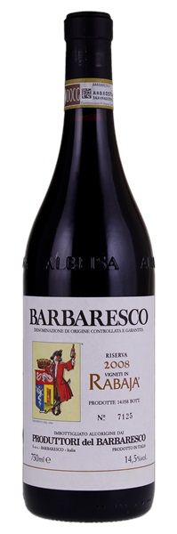 2008 Produttori del Barbaresco Barbaresco Rabaja Riserva, 750ml