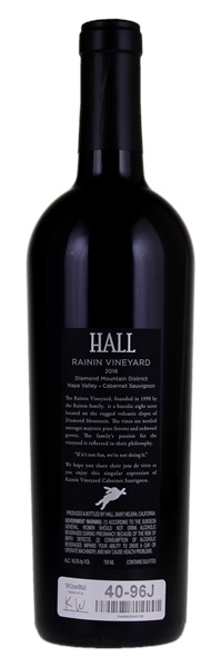 2016 Hall Rainin Vineyard Cabernet Sauvignon, 750ml
