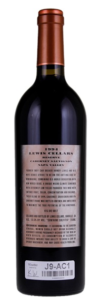 1994 Lewis Cellars Reserve Cabernet Sauvignon, 750ml
