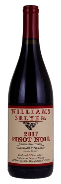 2017 Williams Selyem Calegari Vineyard Pinot Noir, 750ml
