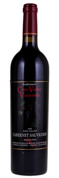 2005 Anderson's Conn Valley Black Label Estate Bottled Block 2 Cabernet Sauvignon, 750ml