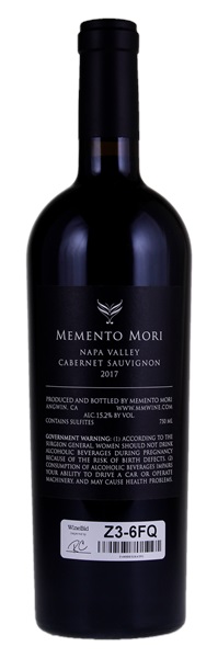 2017 Memento Mori Cabernet Sauvignon, 750ml