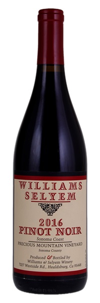 2016 Williams Selyem Precious Mountain Pinot Noir, 750ml