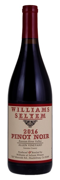 2016 Williams Selyem Allen Vineyard Pinot Noir, 750ml