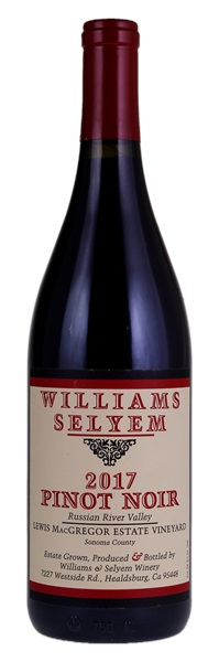 2017 Williams Selyem Lewis MacGregor Estate Vineyard Pinot Noir, 750ml
