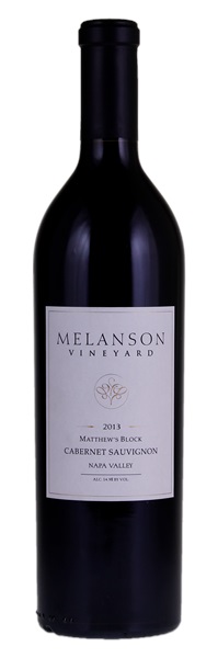 2013 Melanson Vineyard Matthew's Block Cabernet Sauvignon, 750ml