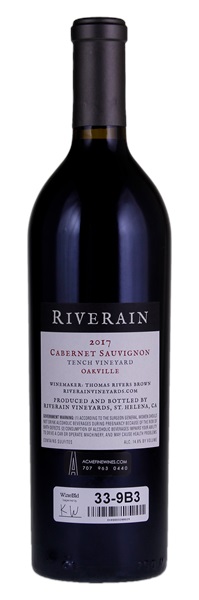 2017 Riverain Tench Vineyard Cabernet Sauvignon, 750ml