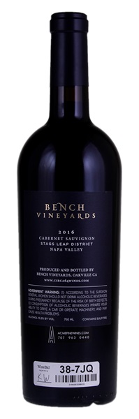 2016 Bench Vineyards Stags Leap District Cabernet Sauvignon, 750ml
