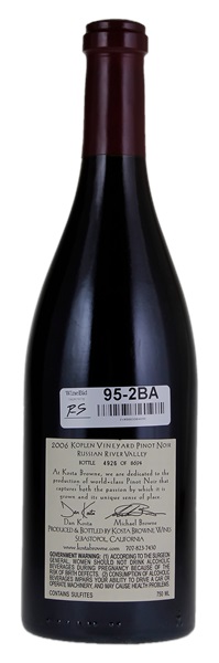 2006 Kosta Browne Koplen Vineyard Pinot Noir, 750ml