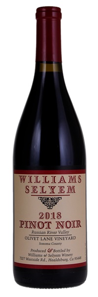 2018 Williams Selyem Olivet Lane Vineyard Pinot Noir, 750ml