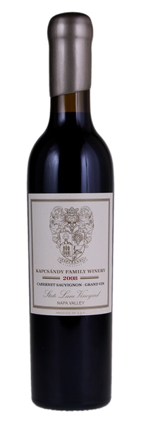 2008 Kapcsandy Family Wines State Lane Vineyard Grand Vin Cabernet Sauvignon, 375ml