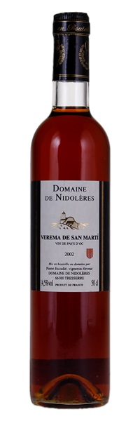 2002 Domaine de Nidoleres Vin de Pays d'Oc Vinya Roja Verema de Sant Marti, 500ml