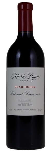 2017 Mark Ryan Winery Dead Horse Cabernet Sauvignon, 750ml