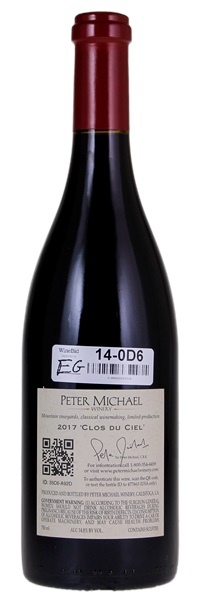 2017 Peter Michael Clos du Ciel Pinot Noir, 750ml
