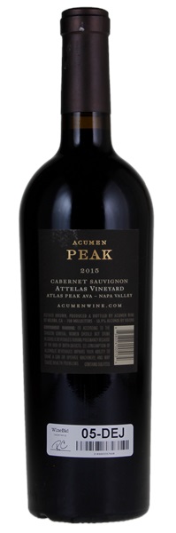 2015 Acumen Peak Attelas Vineyard Cabernet Sauvignon, 750ml