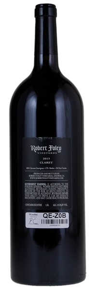 2013 Robert Foley Vineyards Claret, 1.5ltr