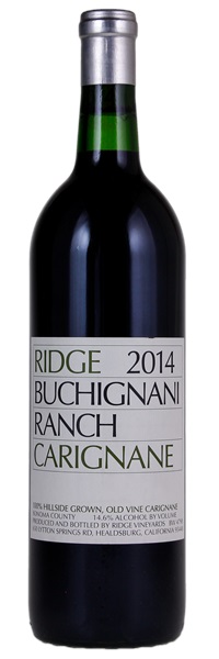 2014 Ridge Buchignani Ranch Carignane, 750ml